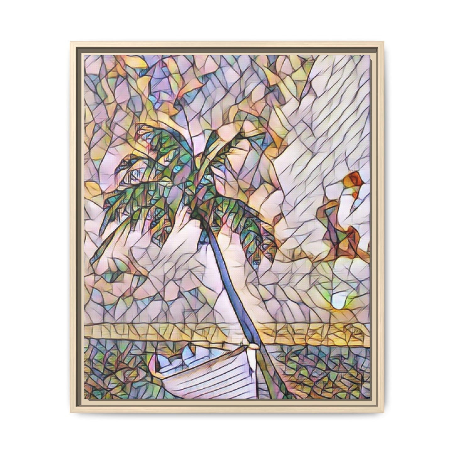 Tropical Palm Canvas Print — Framed Matte Wall Art