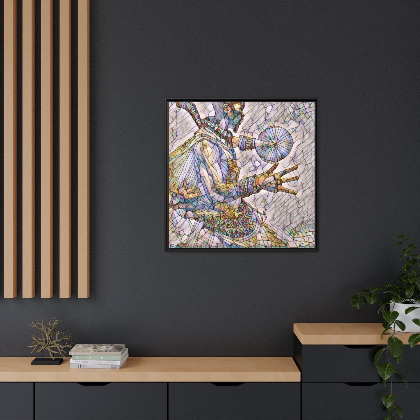 Tribal Shaman Art Print — Framed Matte Canvas Wall Art