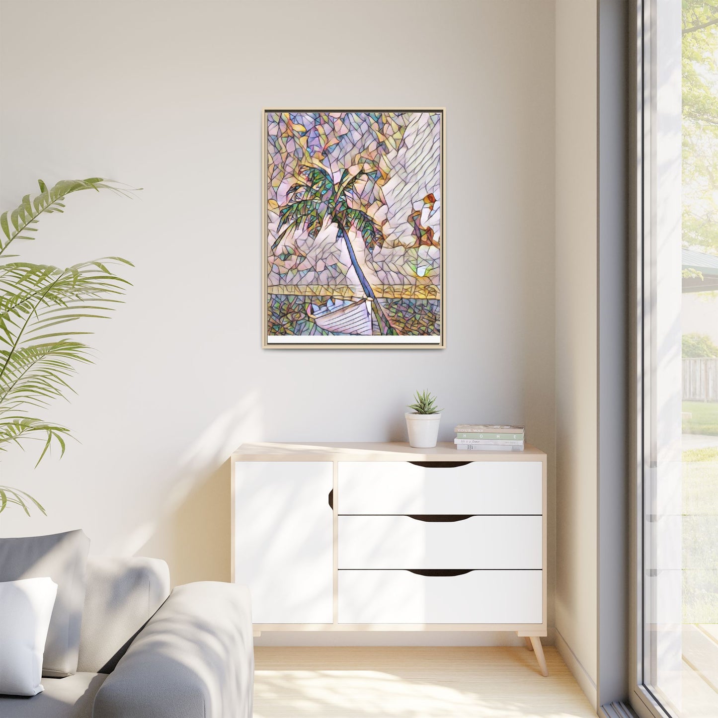 Tropical Palm Canvas Print — Framed Matte Wall Art
