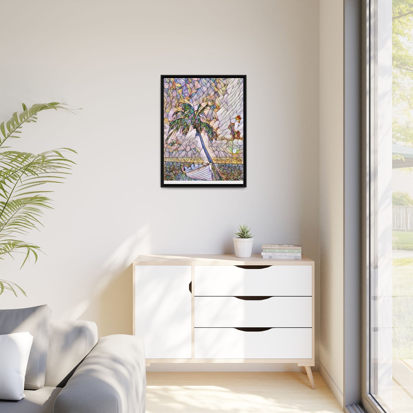 Tropical Palm Canvas Print — Framed Matte Wall Art