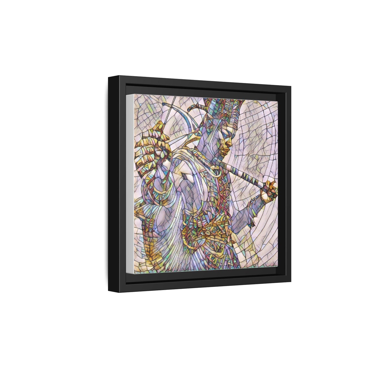 Egyptian God Mosaic Matte Canvas Framed Art