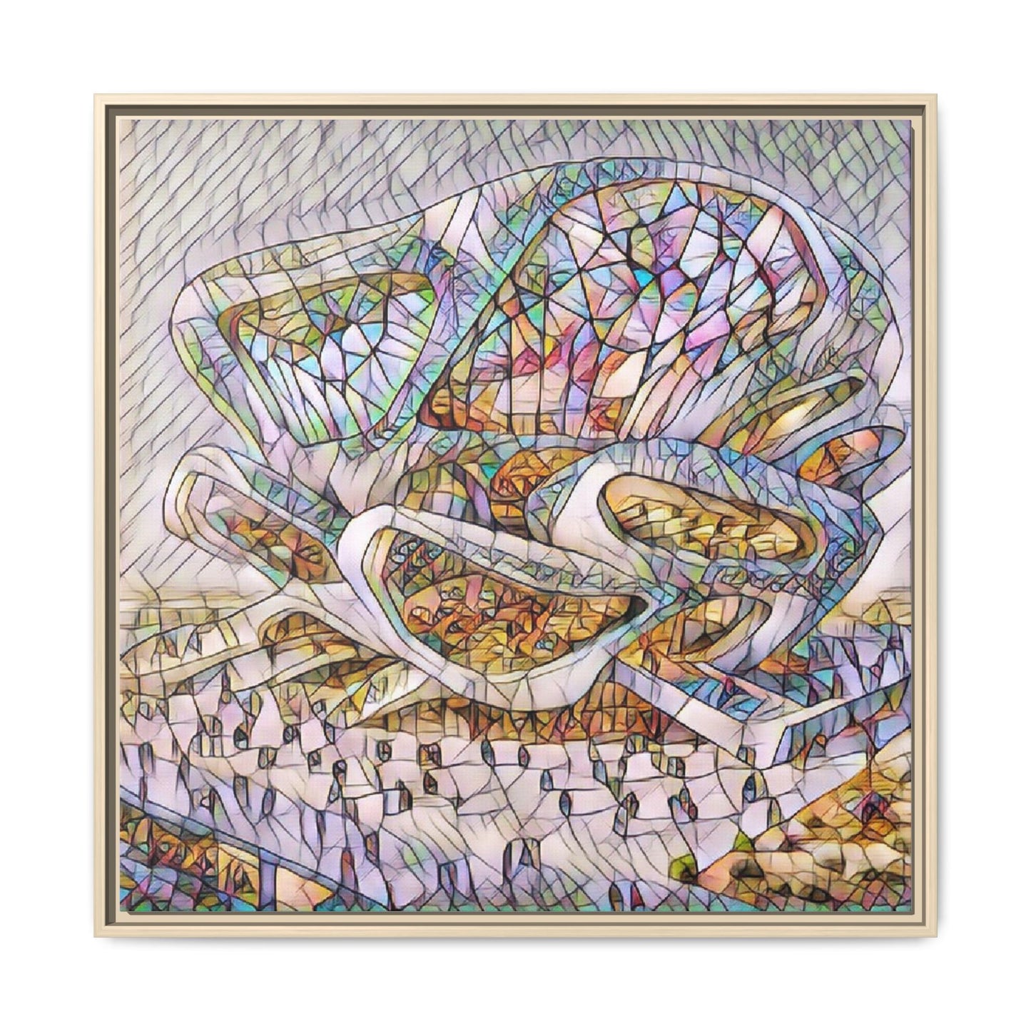 Abstract Colorful Sculpture Matte Canvas Framed Wall Art