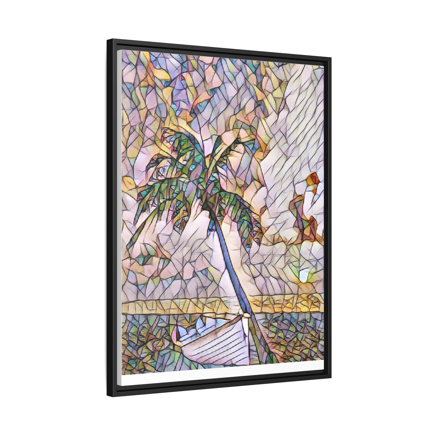 Tropical Palm Canvas Print — Framed Matte Wall Art