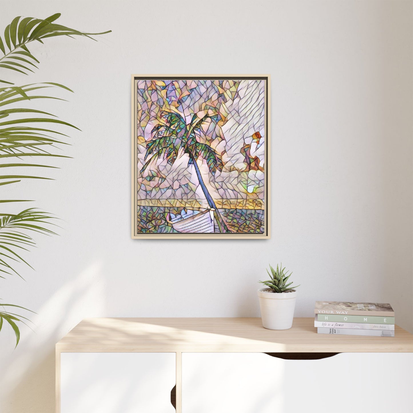 Tropical Palm Canvas Print — Framed Matte Wall Art