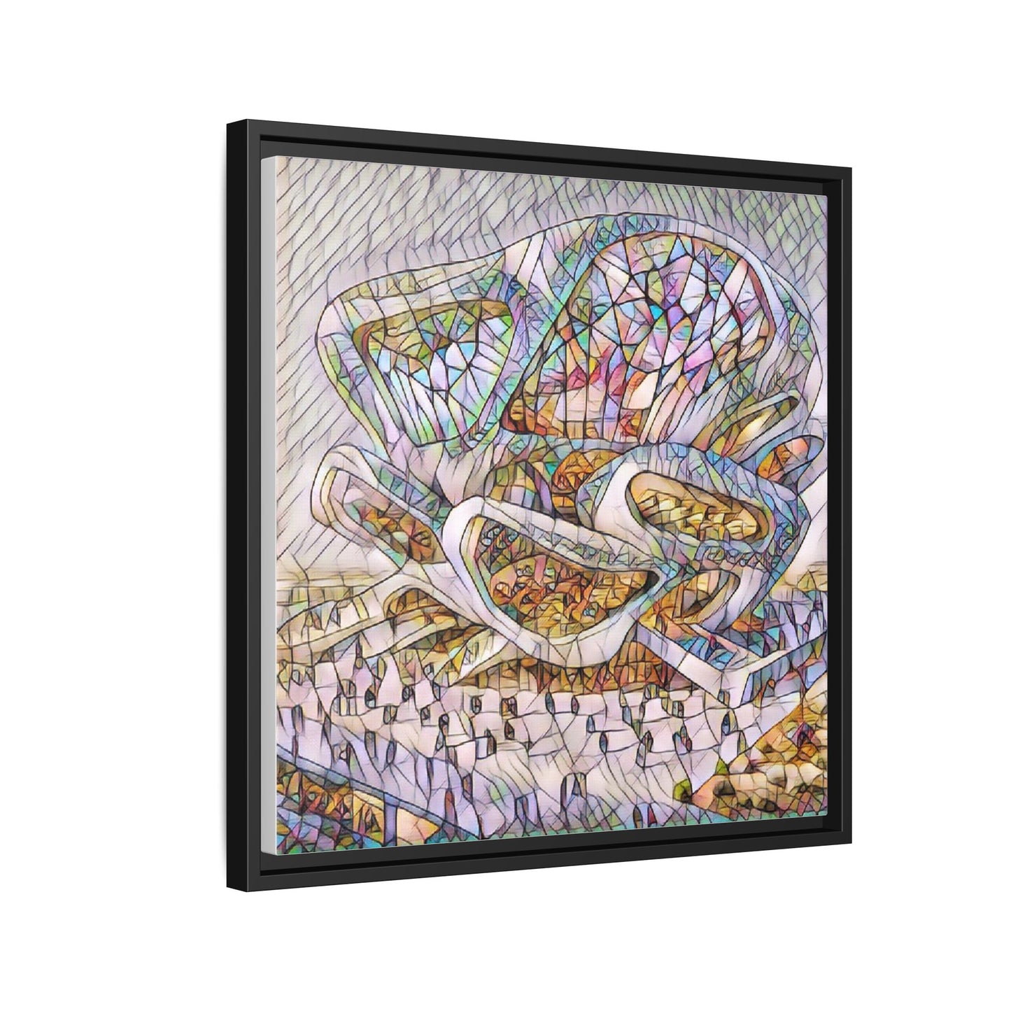 Abstract Colorful Sculpture Matte Canvas Framed Wall Art