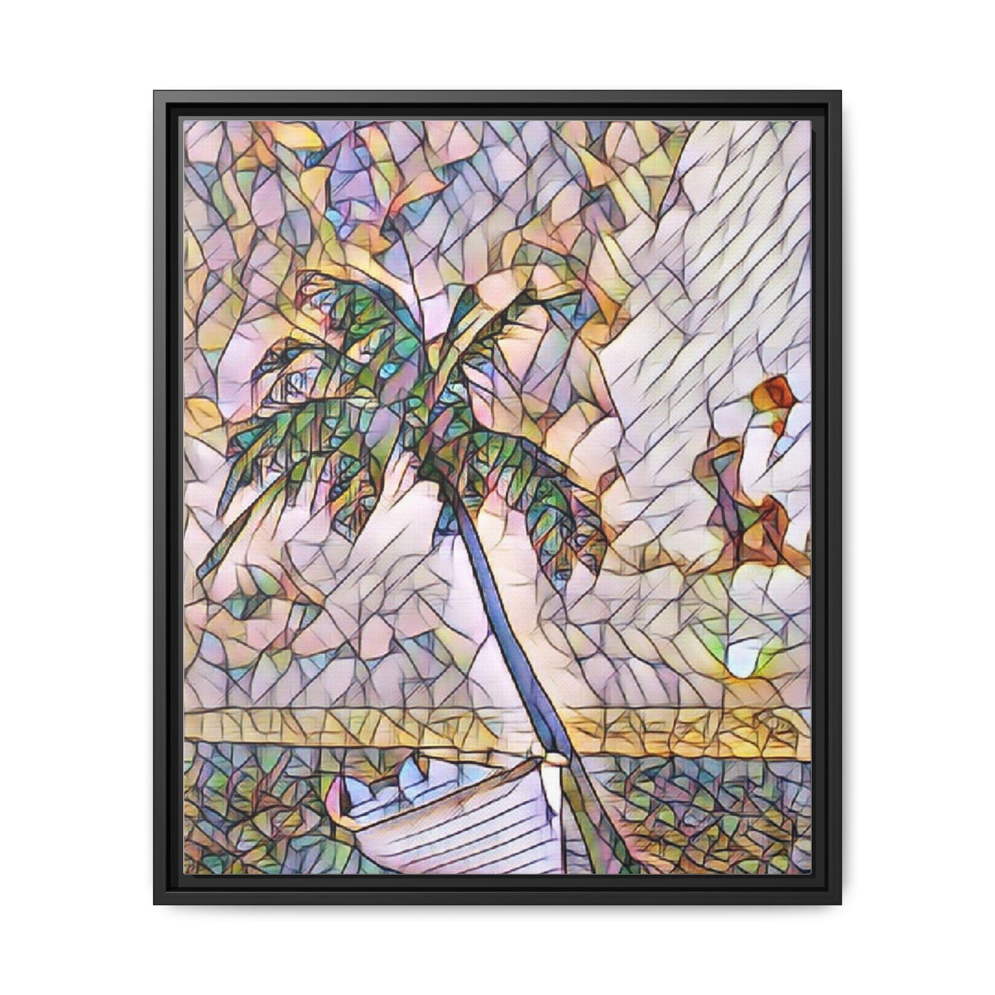 Tropical Palm Canvas Print — Framed Matte Wall Art
