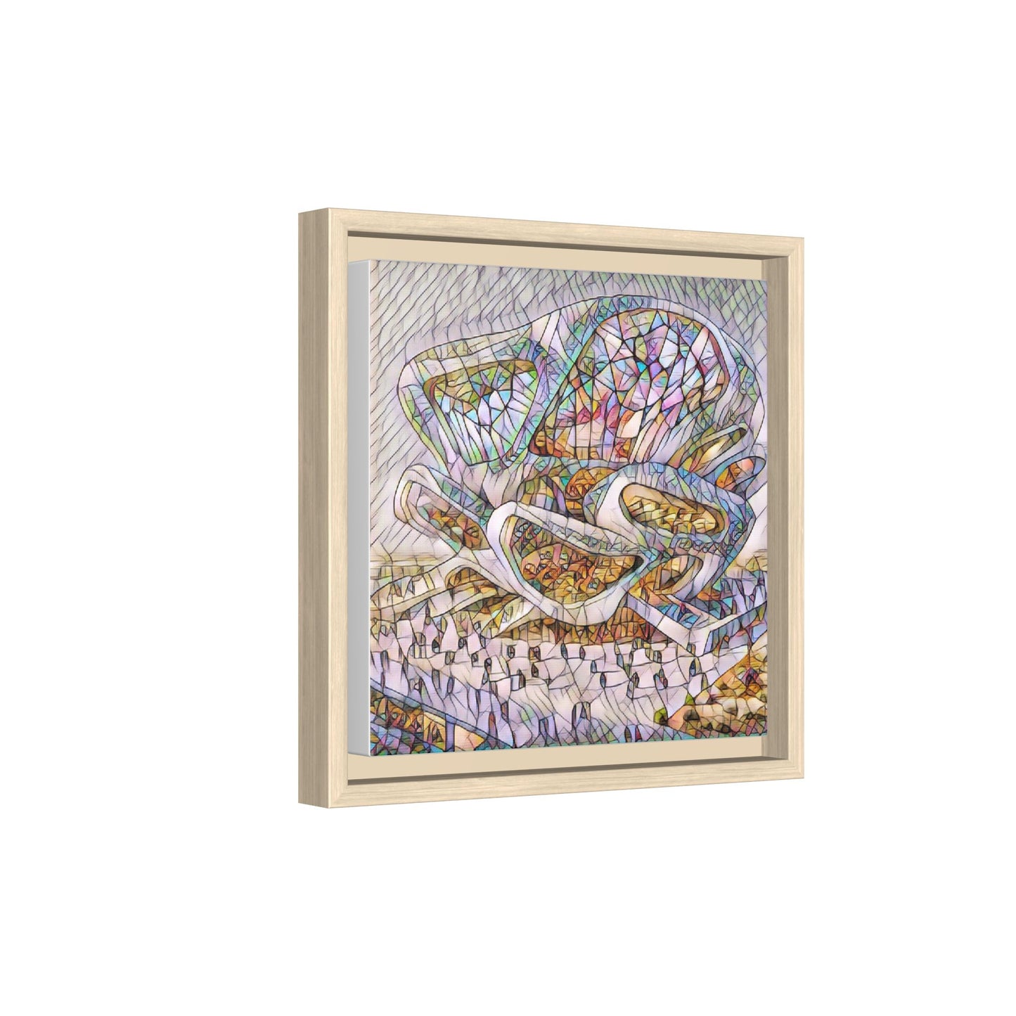 Abstract Colorful Sculpture Matte Canvas Framed Wall Art