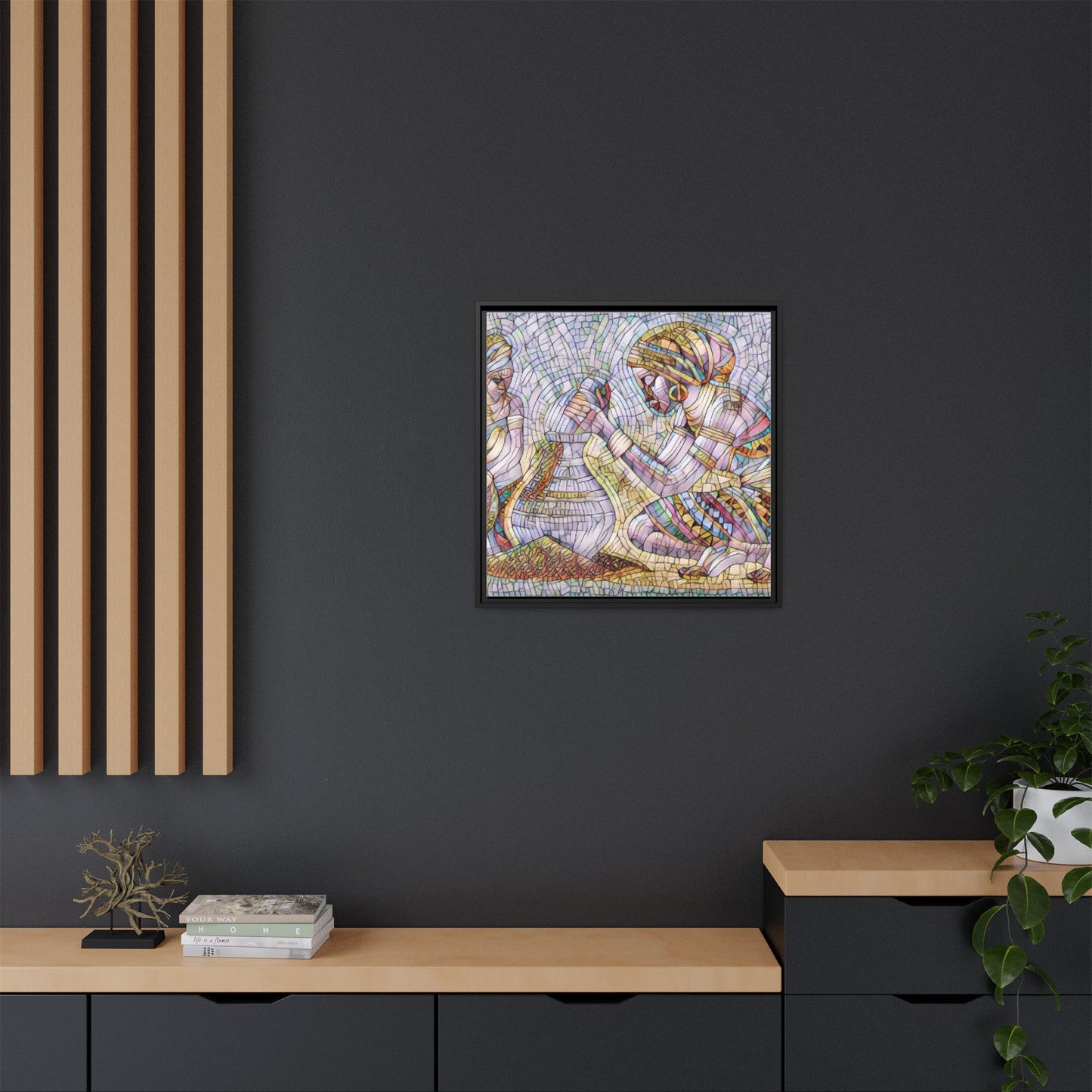 Matte Canvas, Framed (Multi-color)