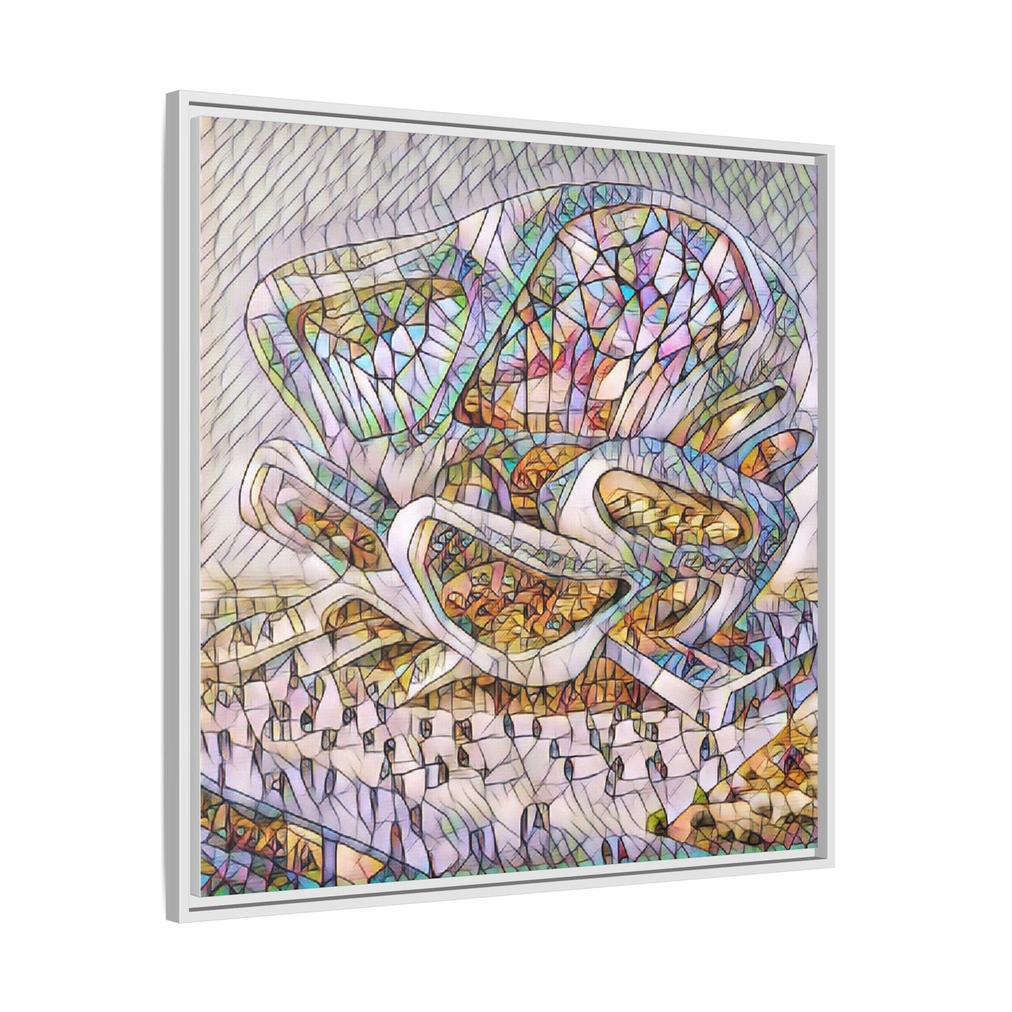 Abstract Colorful Sculpture Matte Canvas Framed Wall Art