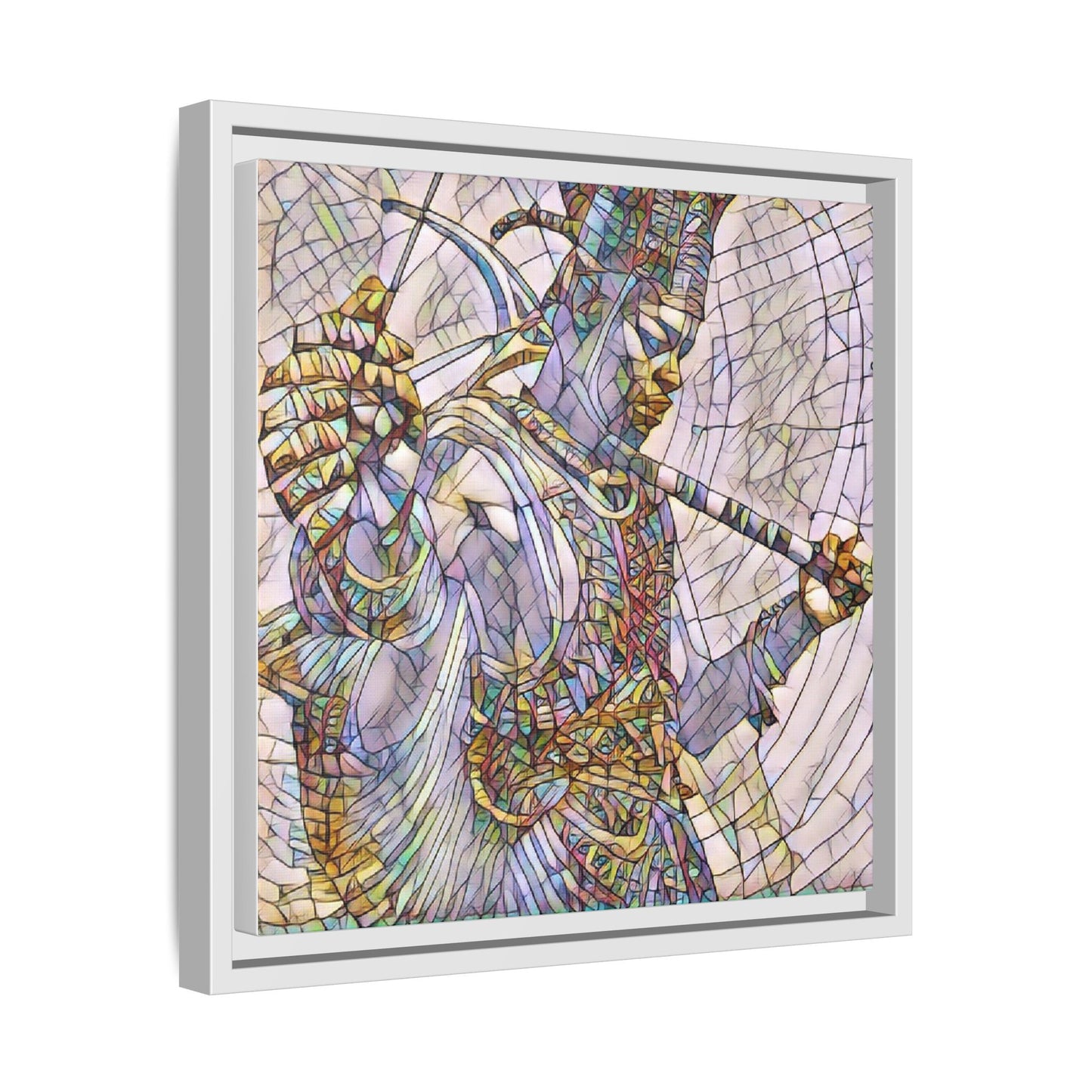 Egyptian God Mosaic Matte Canvas Framed Art