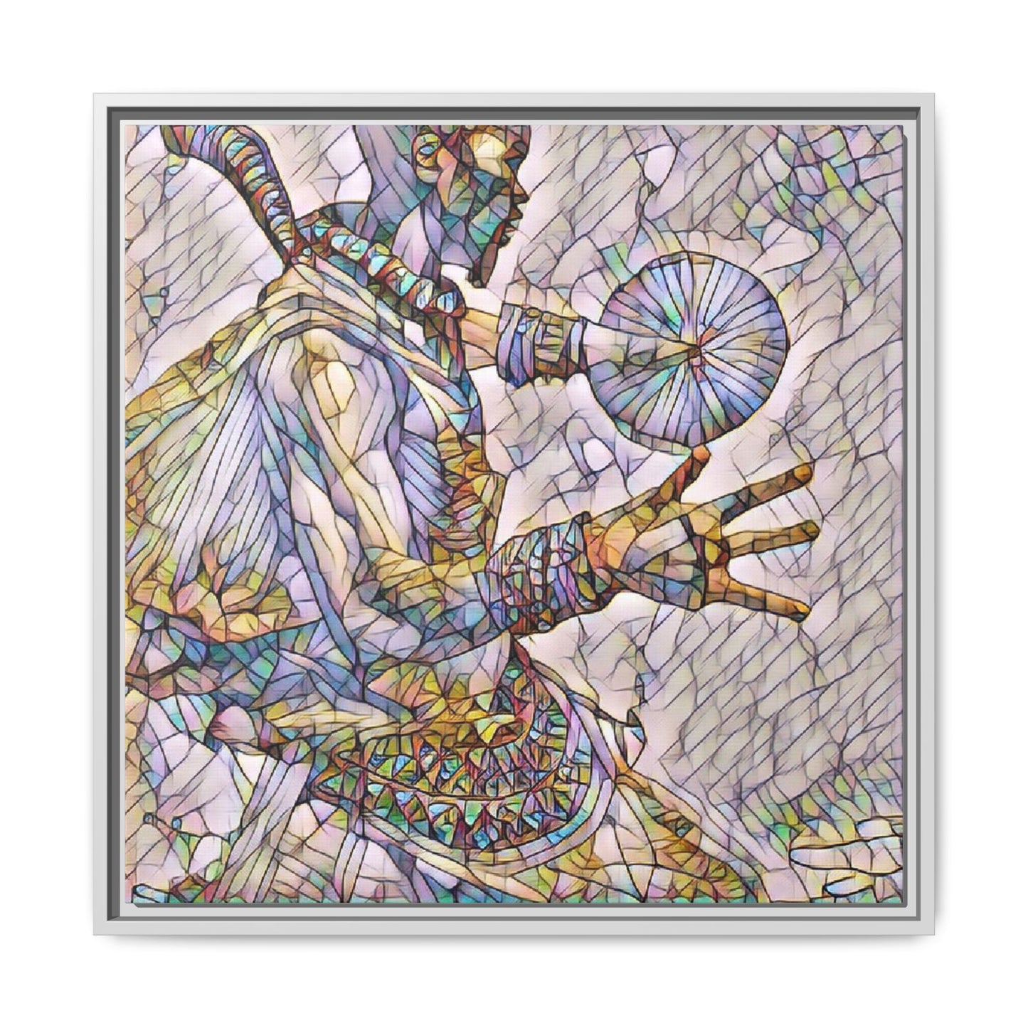 Tribal Shaman Art Print — Framed Matte Canvas Wall Art