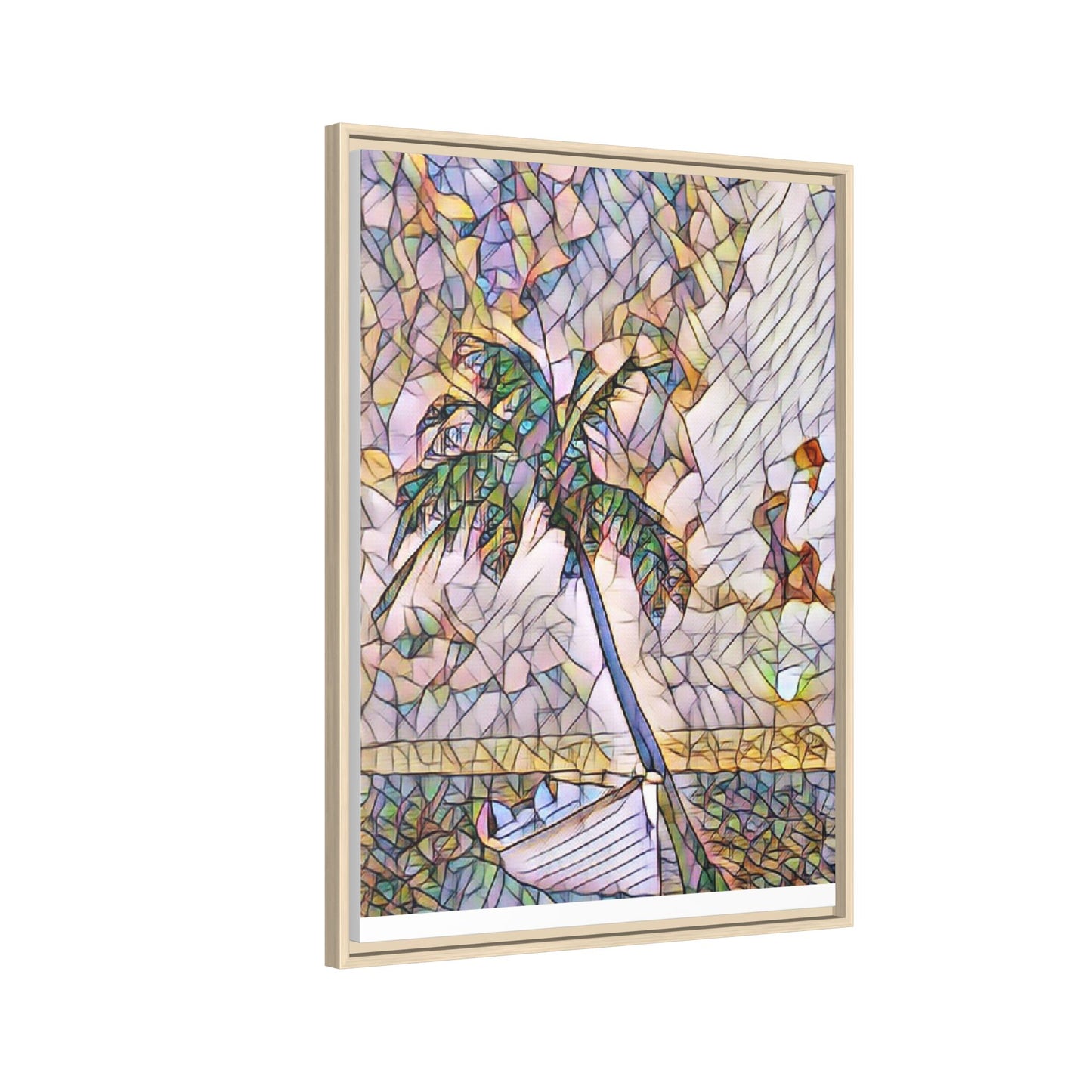 Tropical Palm Canvas Print — Framed Matte Wall Art