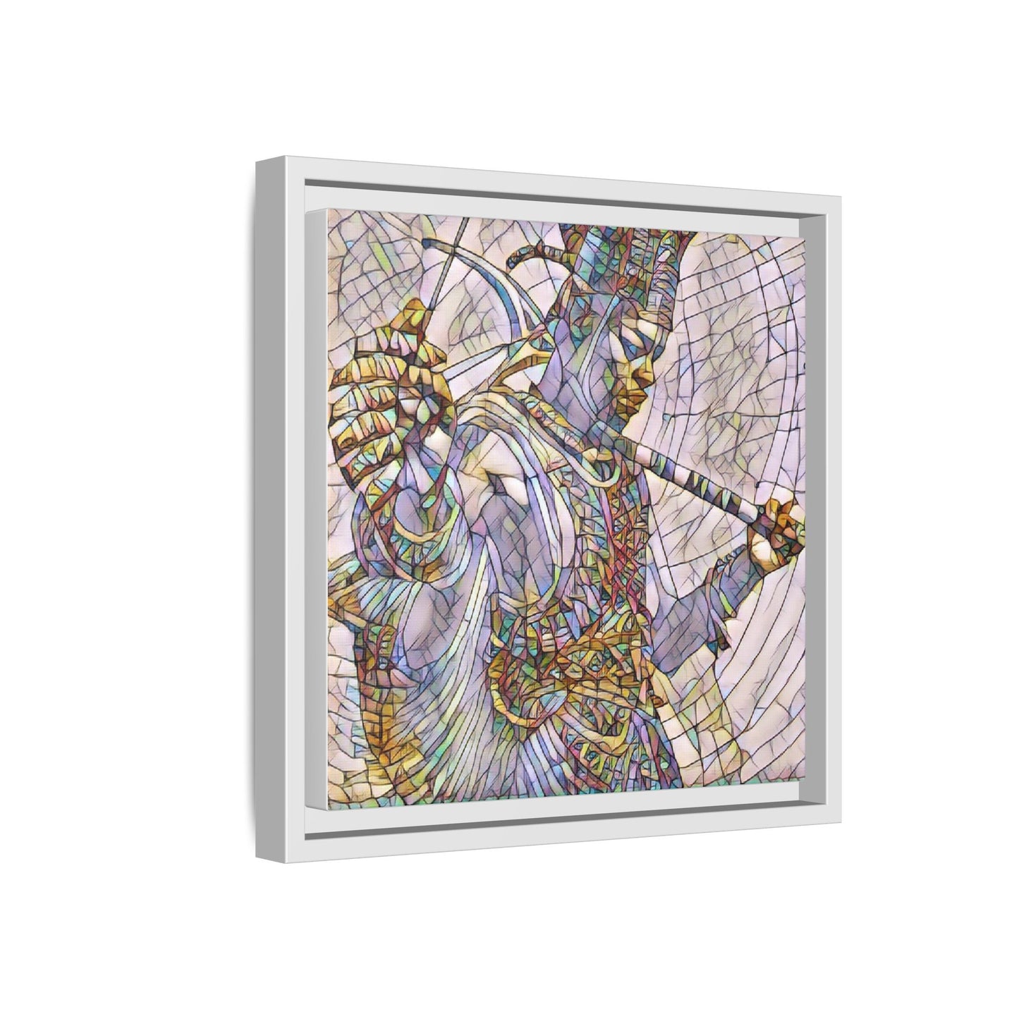 Egyptian God Mosaic Matte Canvas Framed Art
