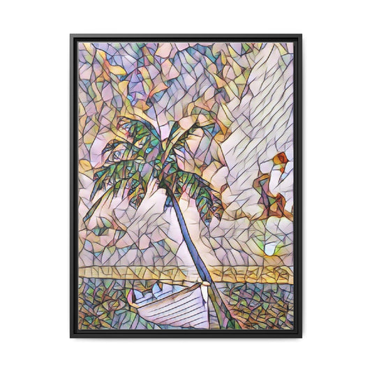 Tropical Palm Canvas Print — Framed Matte Wall Art