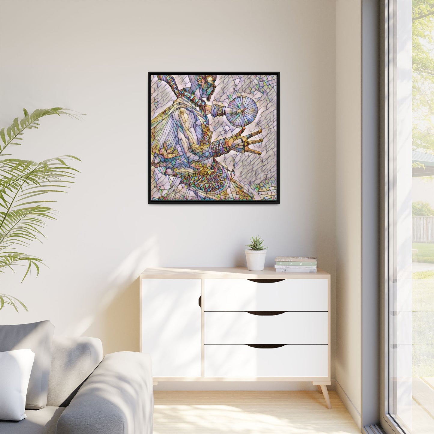 Tribal Shaman Art Print — Framed Matte Canvas Wall Art