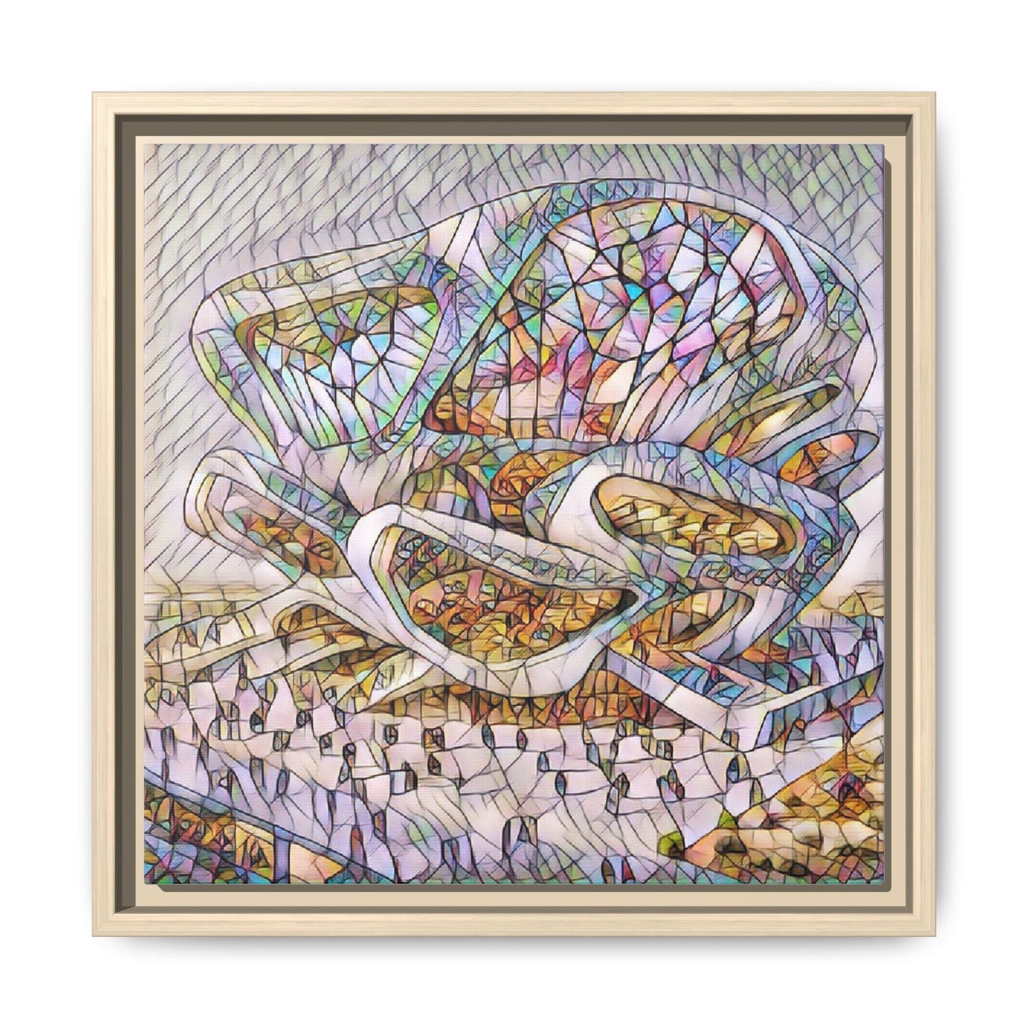 Abstract Colorful Sculpture Matte Canvas Framed Wall Art