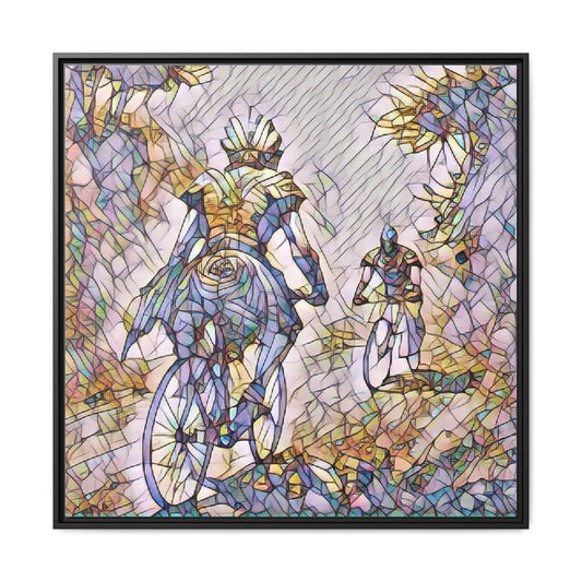 Cycling Art Print — Framed Matte Canvas Wall Art