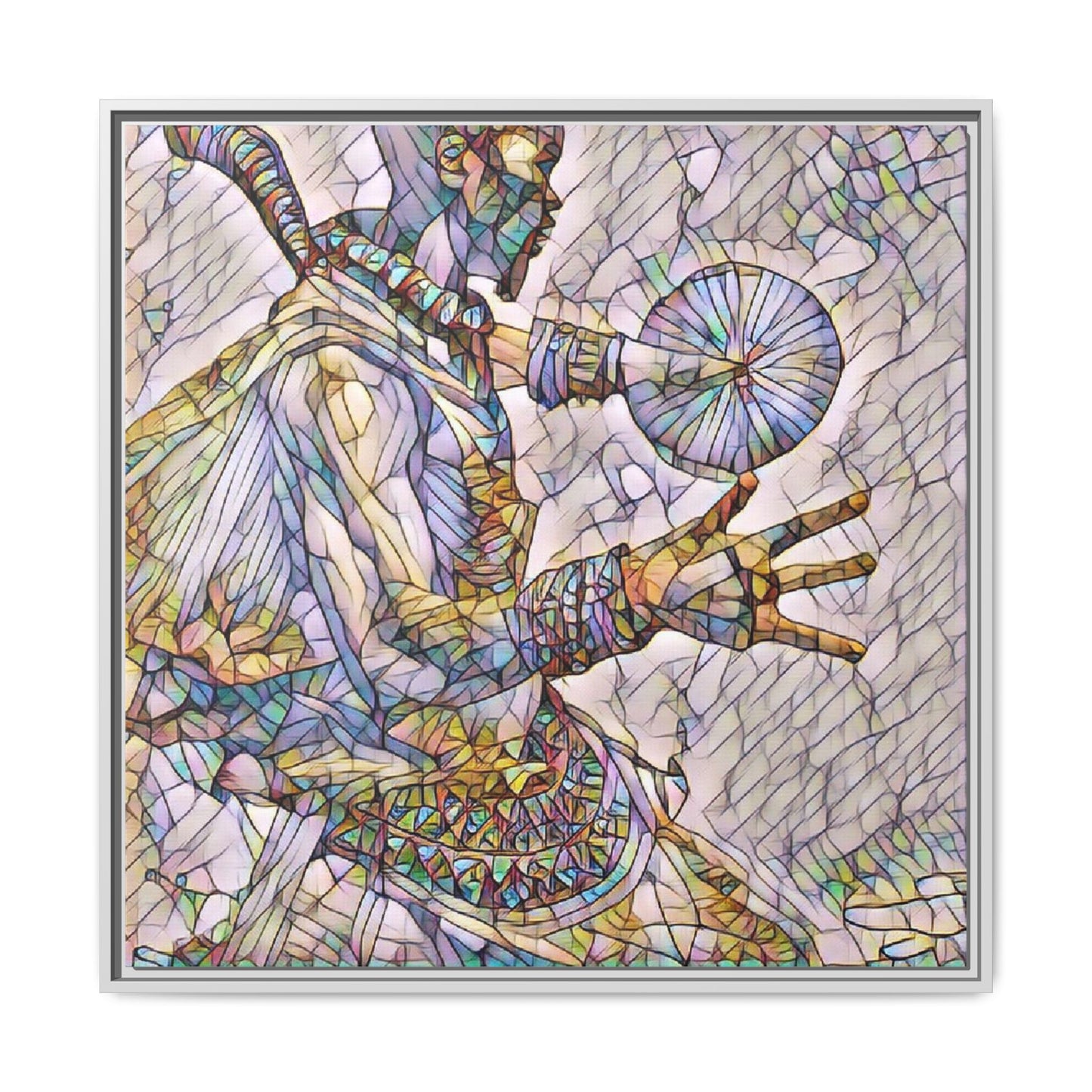 Tribal Shaman Art Print — Framed Matte Canvas Wall Art