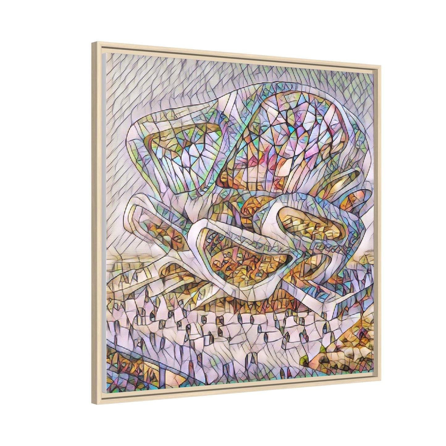 Abstract Colorful Sculpture Matte Canvas Framed Wall Art