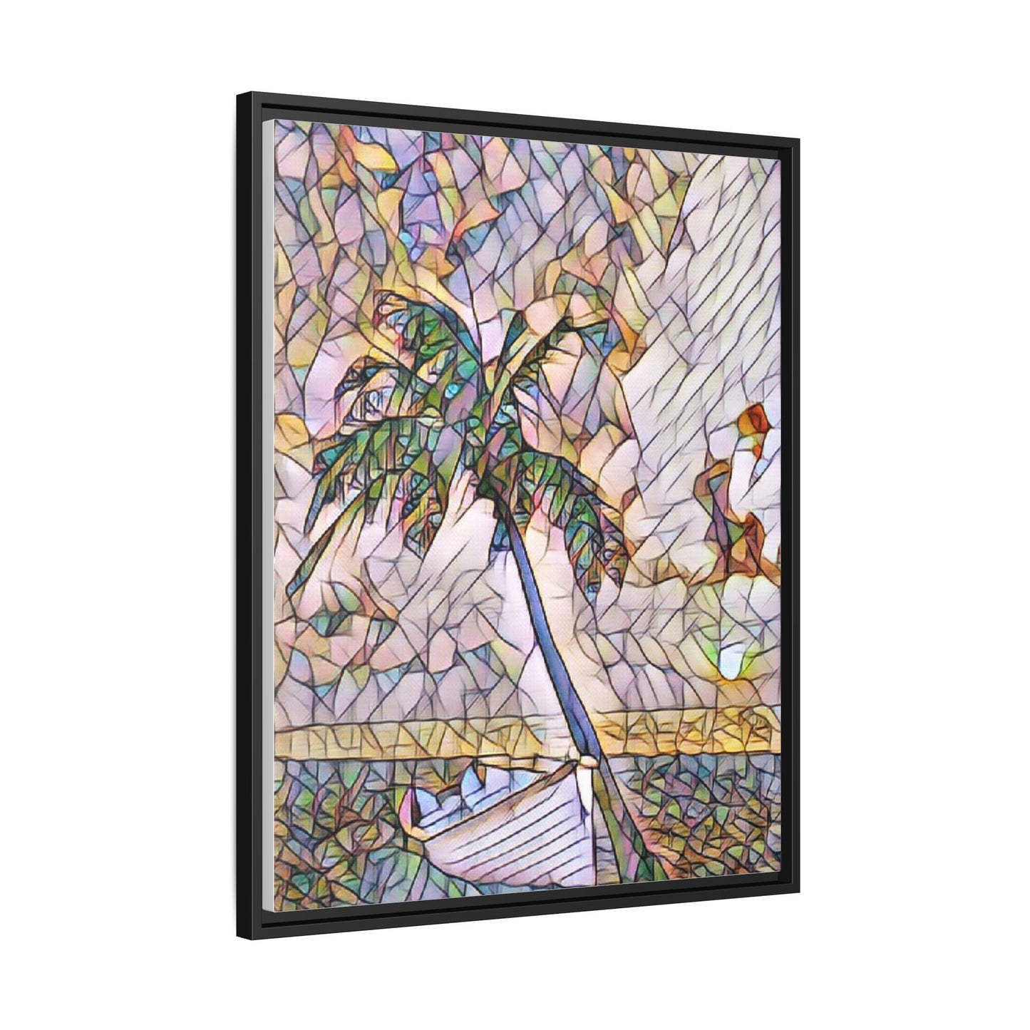 Tropical Palm Canvas Print — Framed Matte Wall Art