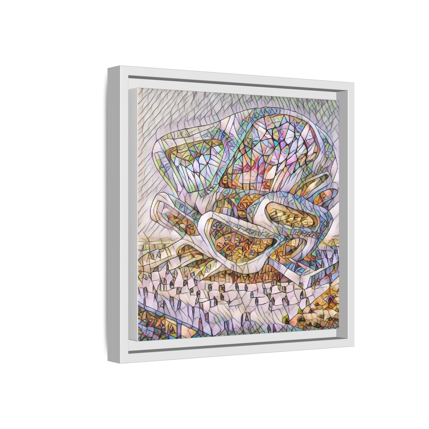 Abstract Colorful Sculpture Matte Canvas Framed Wall Art