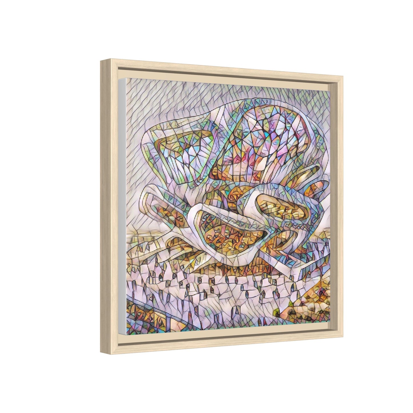 Abstract Colorful Sculpture Matte Canvas Framed Wall Art