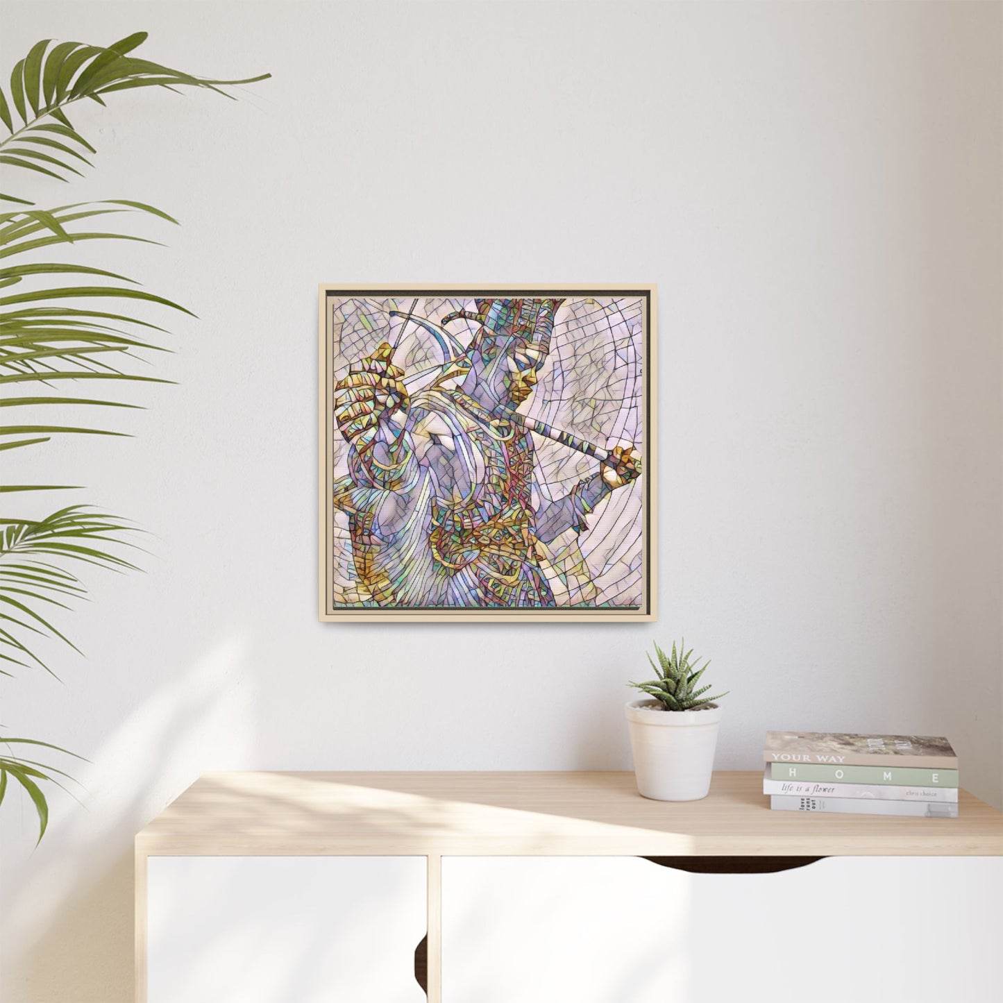 Egyptian God Mosaic Matte Canvas Framed Art