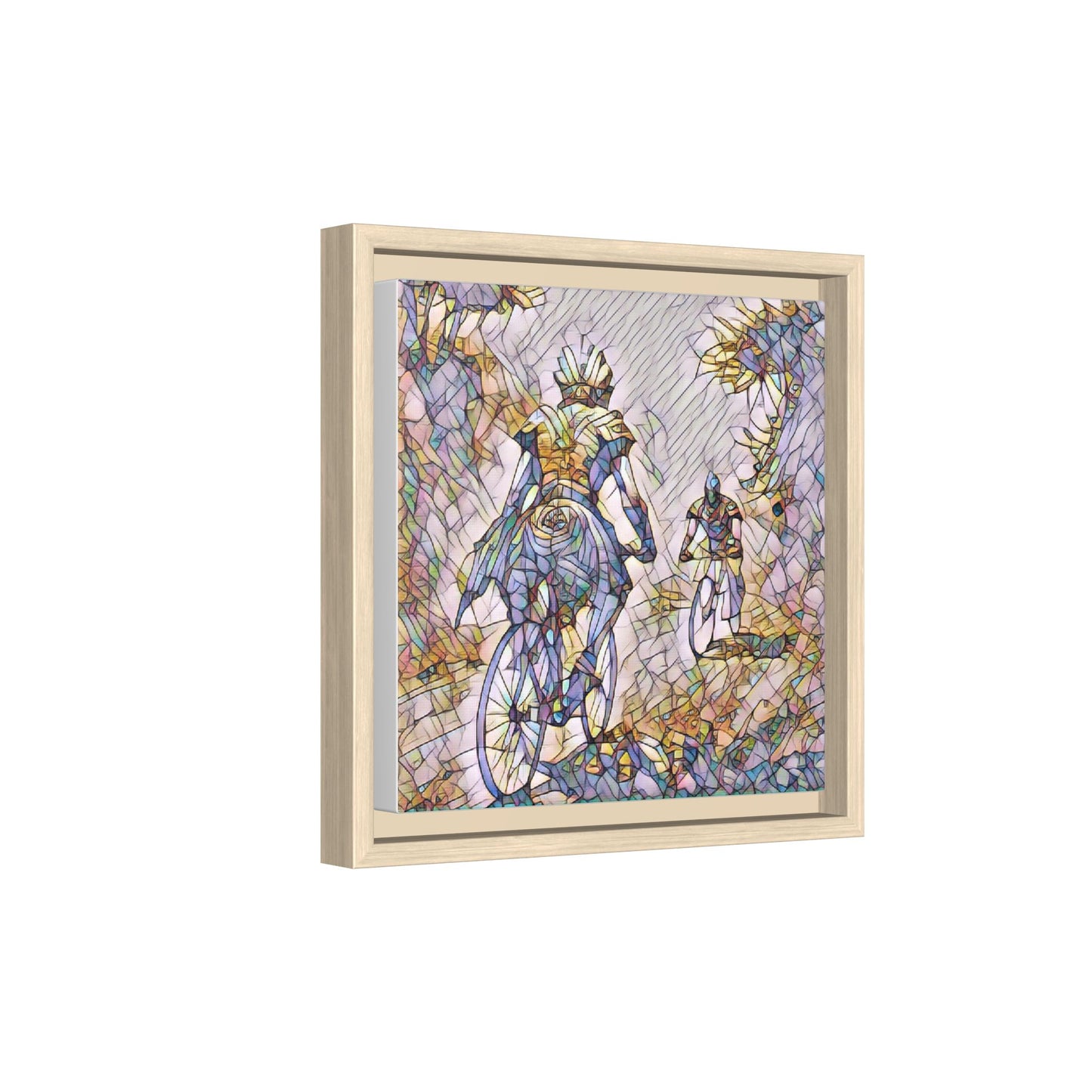 Cycling Art Print — Framed Matte Canvas Wall Art