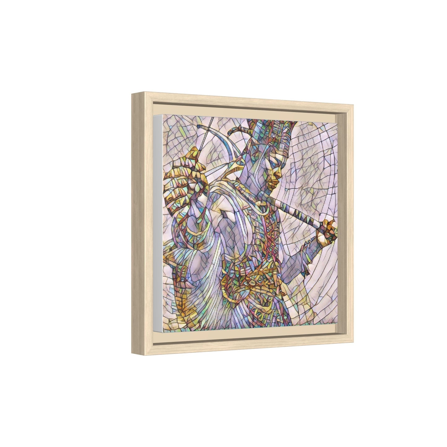 Egyptian God Mosaic Matte Canvas Framed Art