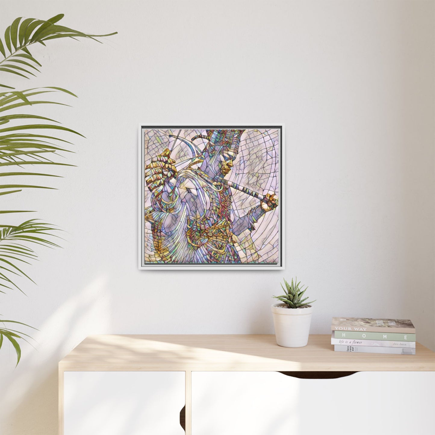 Egyptian God Mosaic Matte Canvas Framed Art