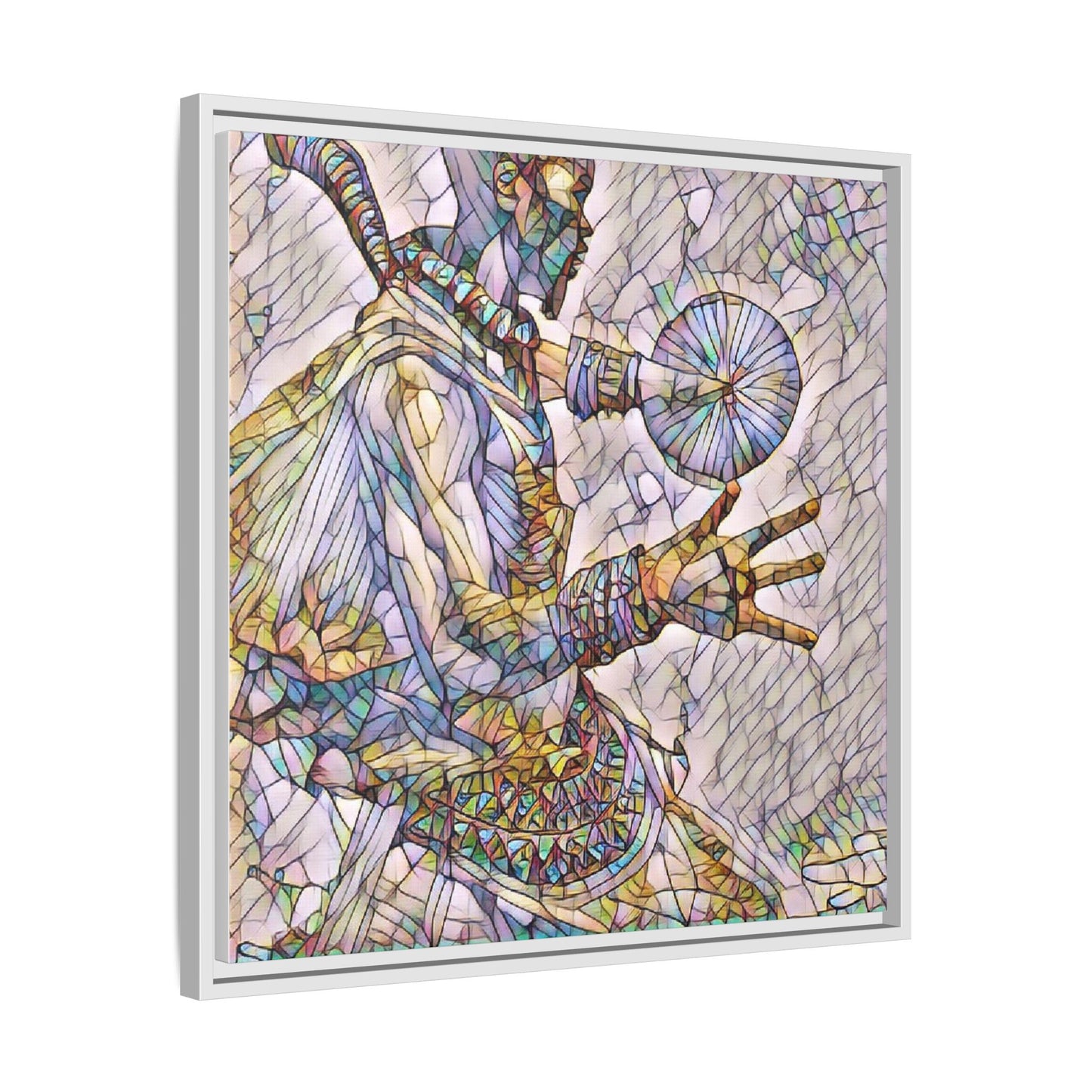Tribal Shaman Art Print — Framed Matte Canvas Wall Art