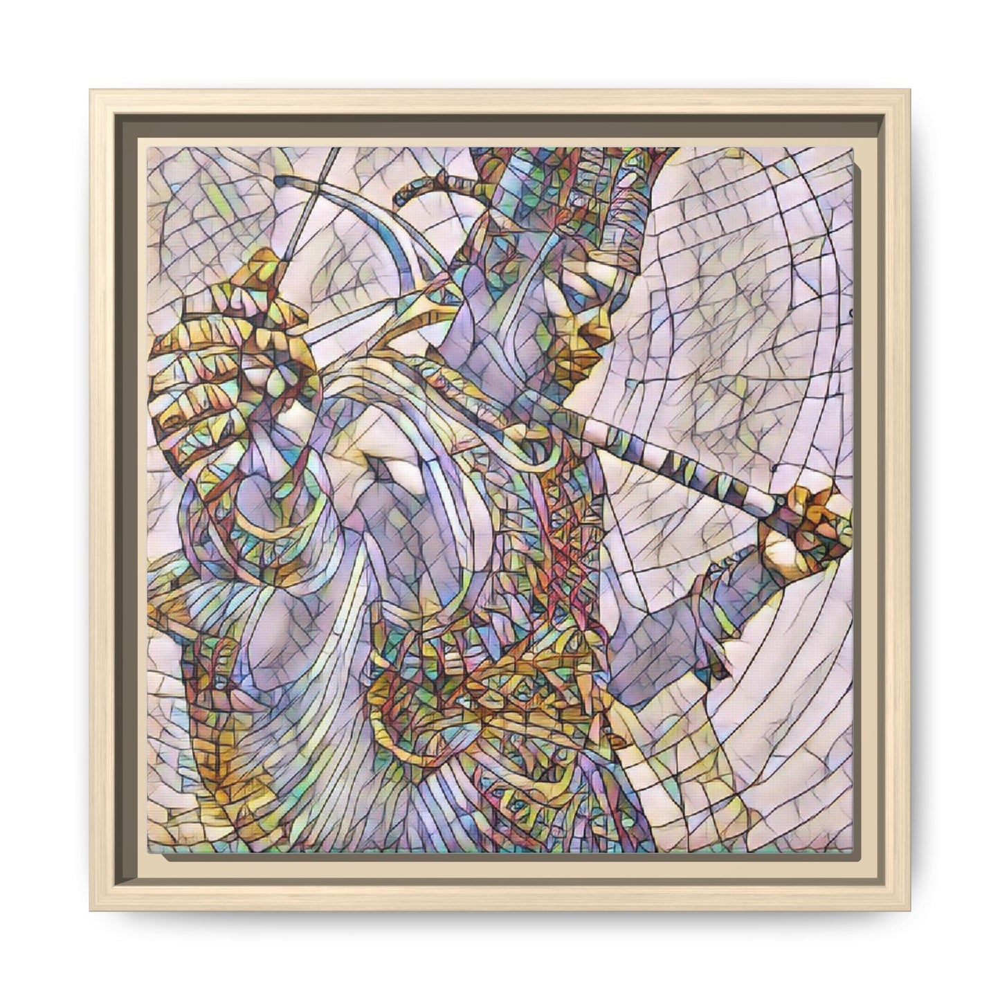Egyptian God Mosaic Matte Canvas Framed Art