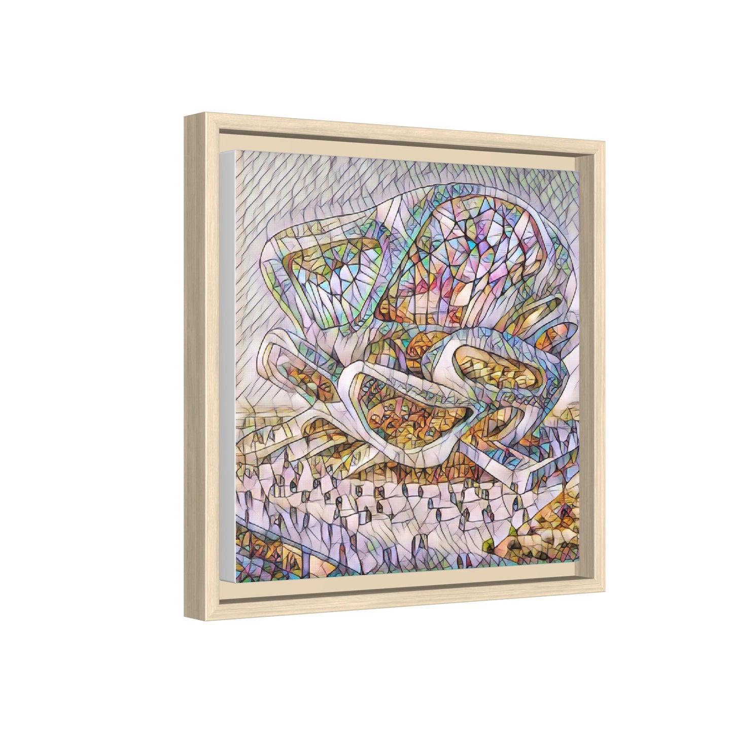 Abstract Colorful Sculpture Matte Canvas Framed Wall Art
