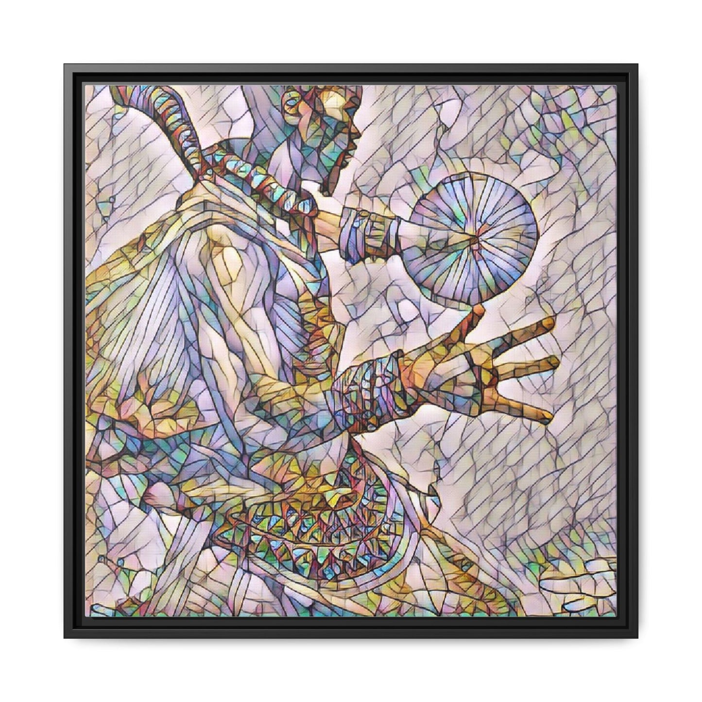 Tribal Shaman Art Print — Framed Matte Canvas Wall Art
