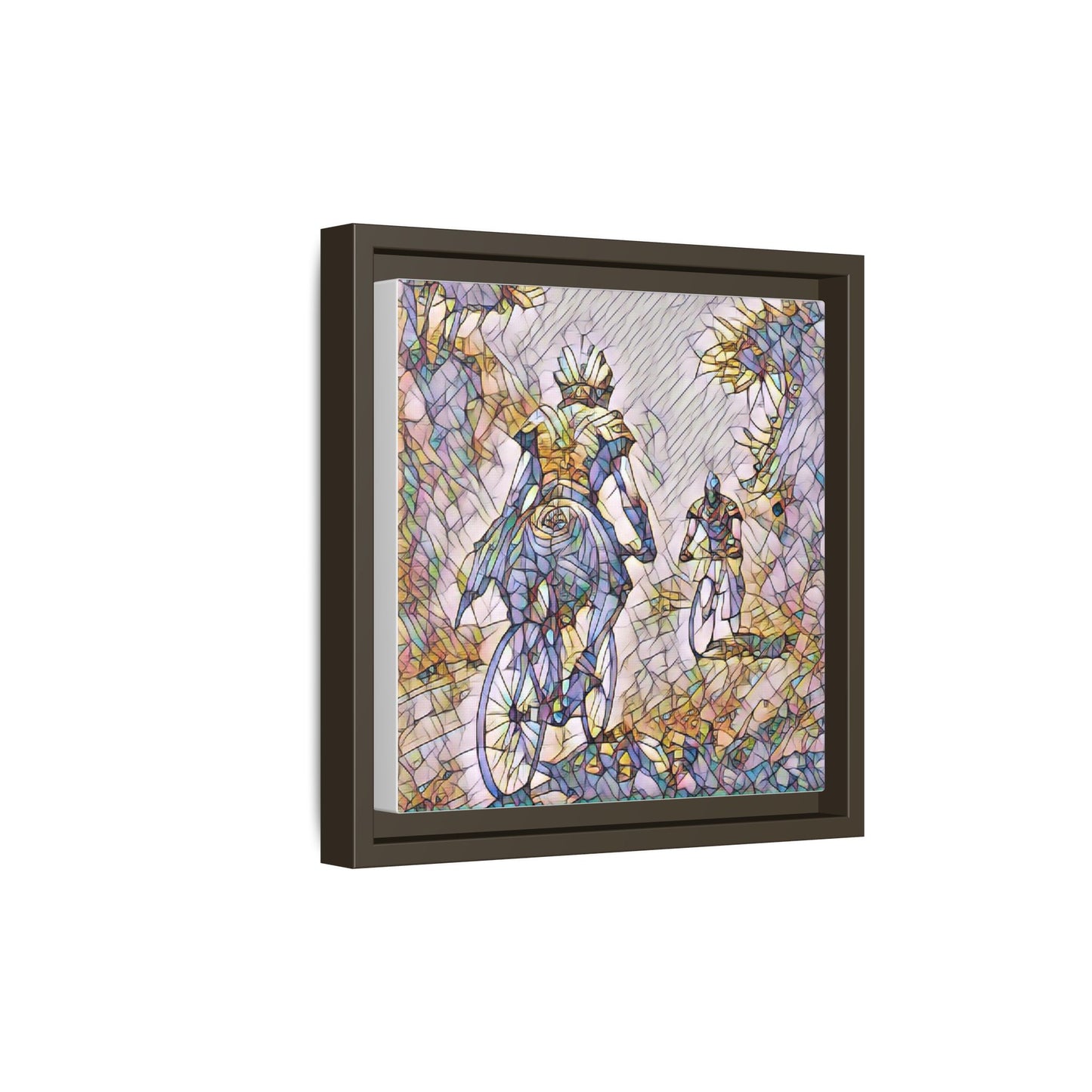 Cycling Art Print — Framed Matte Canvas Wall Art