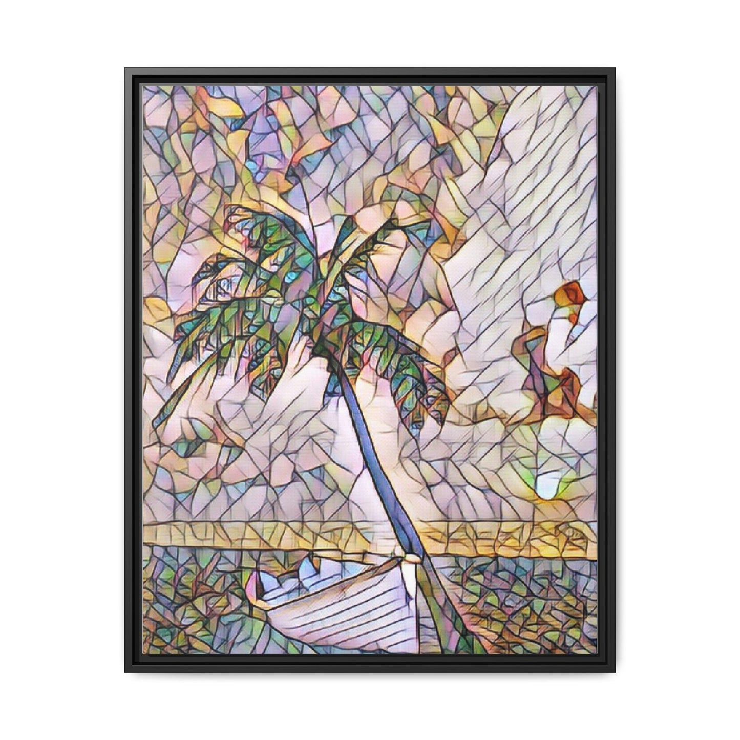 Tropical Palm Canvas Print — Framed Matte Wall Art