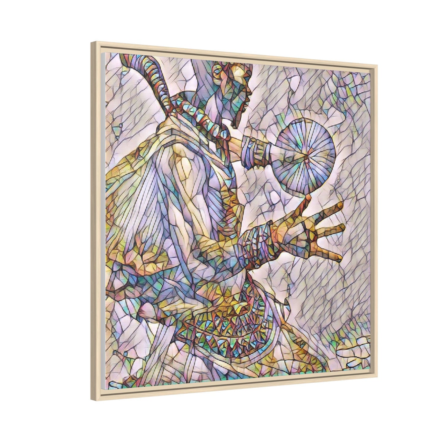 Tribal Shaman Art Print — Framed Matte Canvas Wall Art