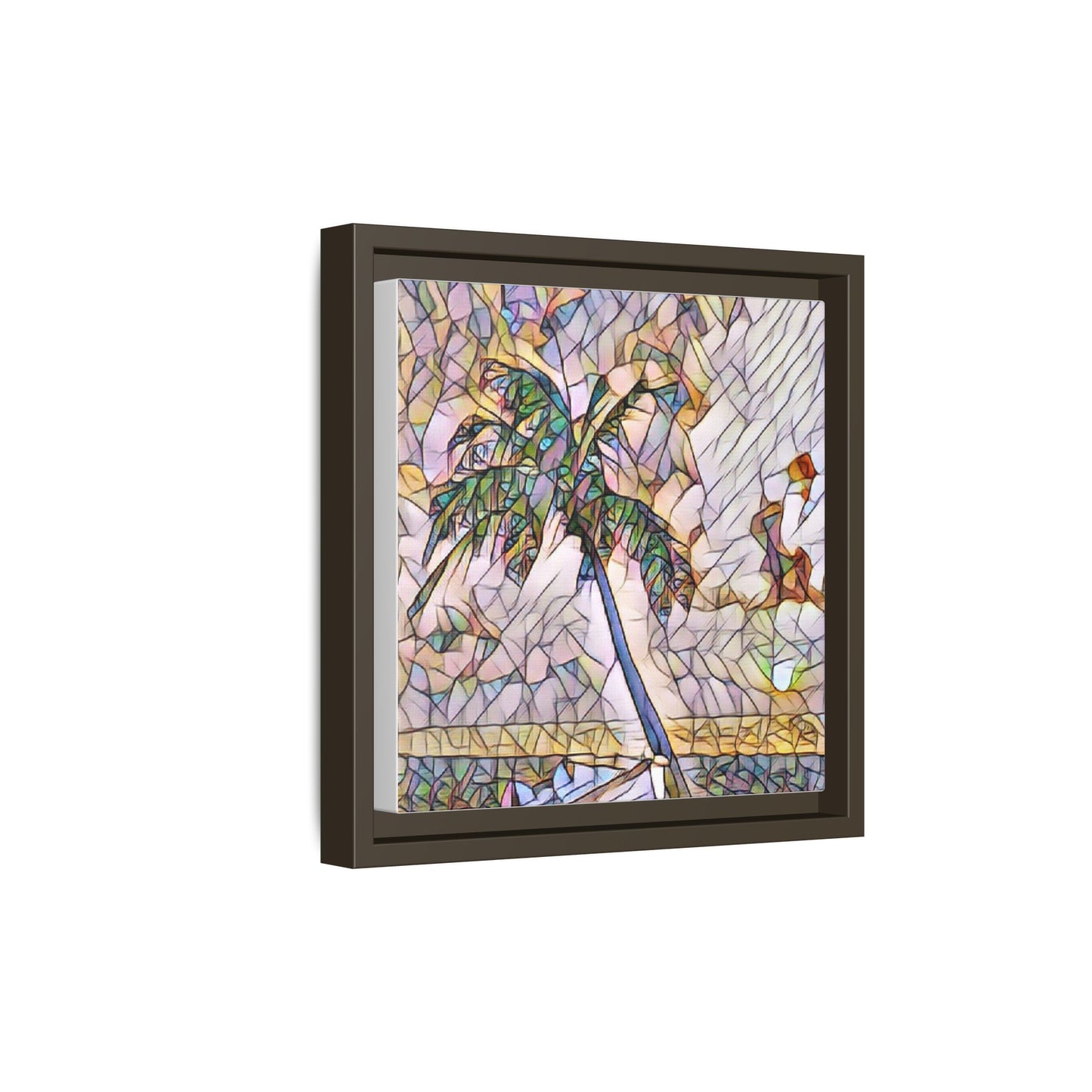 Tropical Palm Canvas Print — Framed Matte Wall Art