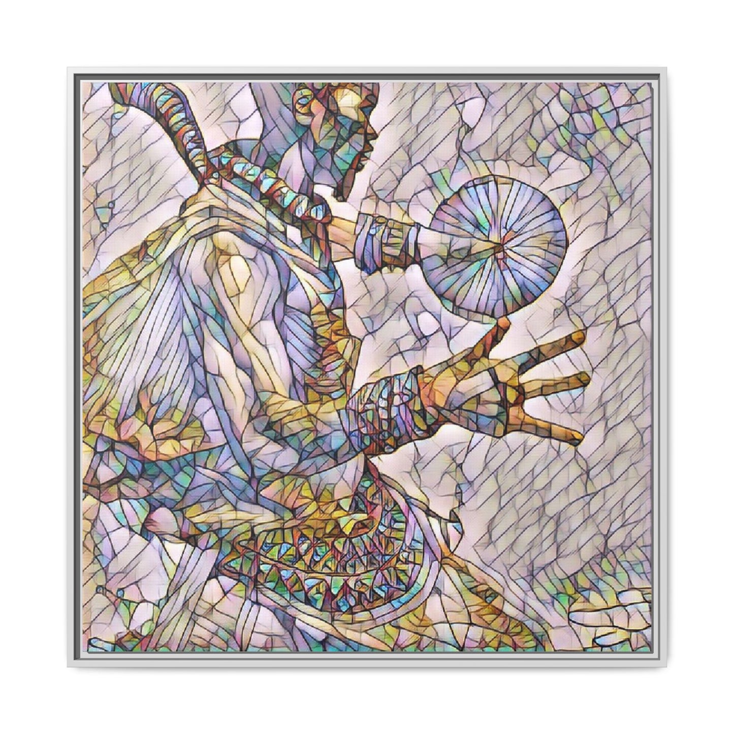 Tribal Shaman Art Print — Framed Matte Canvas Wall Art