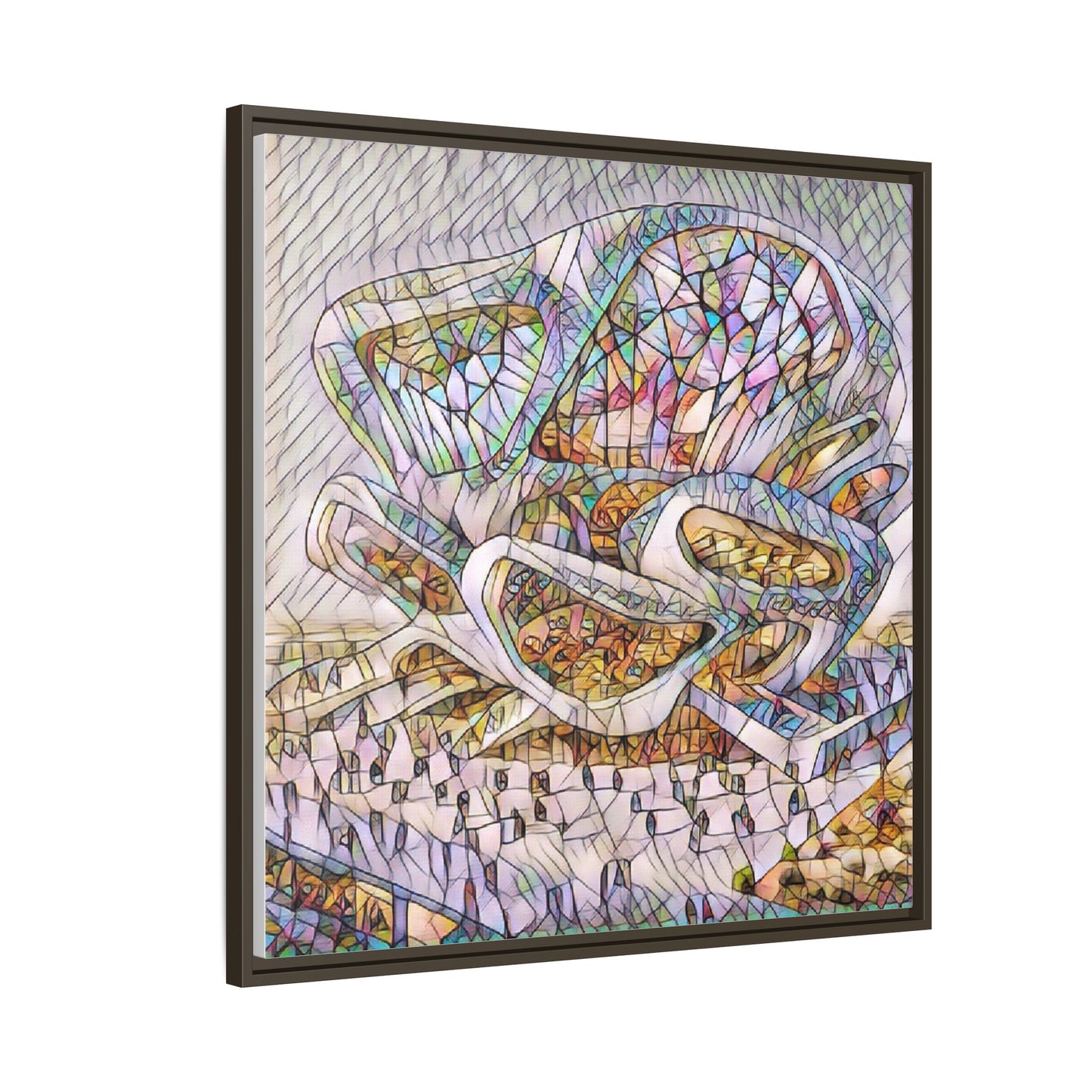 Abstract Colorful Sculpture Matte Canvas Framed Wall Art