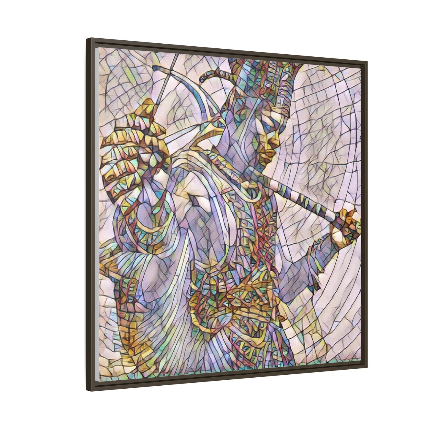 Egyptian God Mosaic Matte Canvas Framed Art