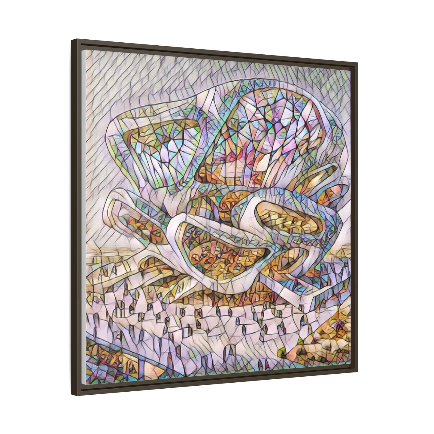 Abstract Colorful Sculpture Matte Canvas Framed Wall Art