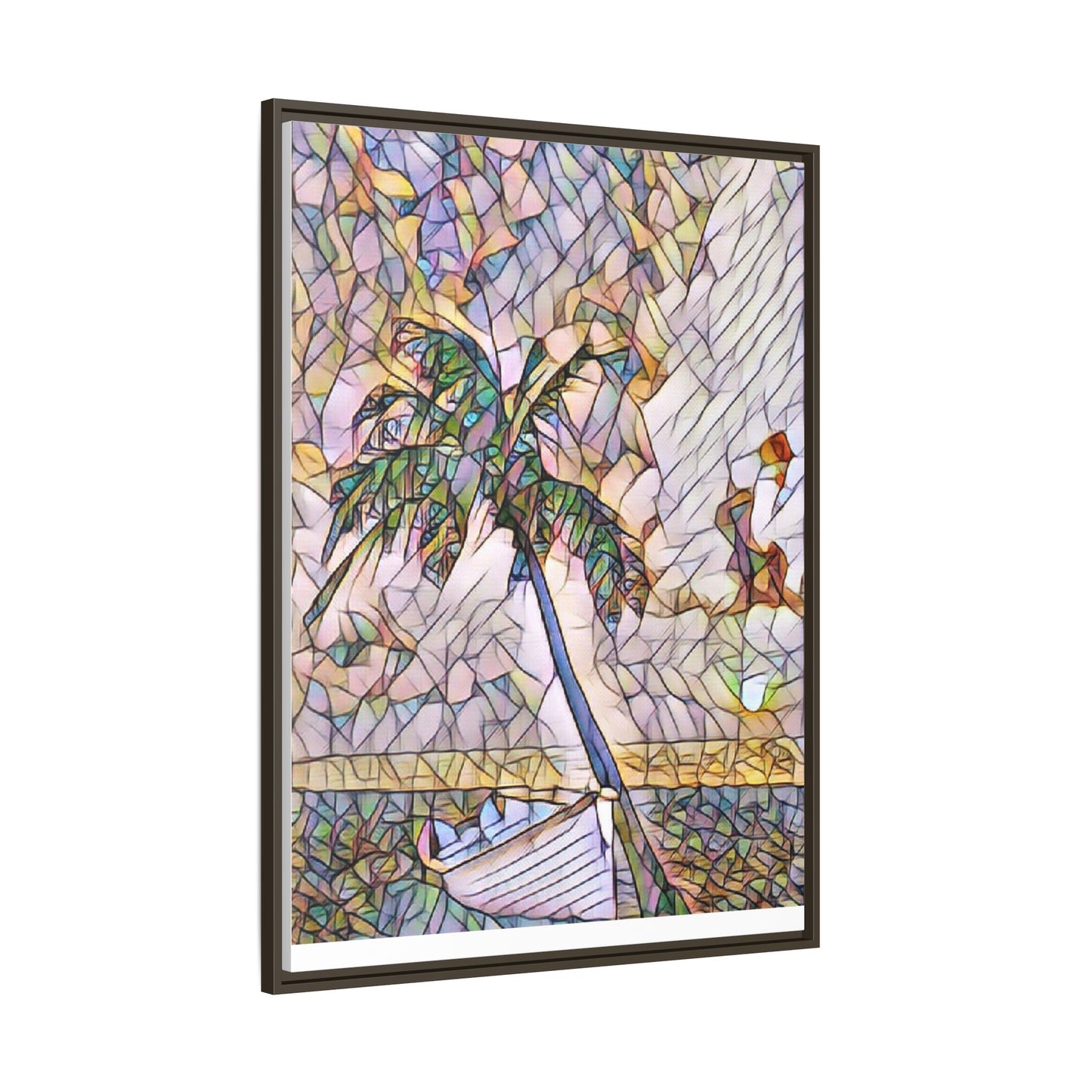Tropical Palm Canvas Print — Framed Matte Wall Art