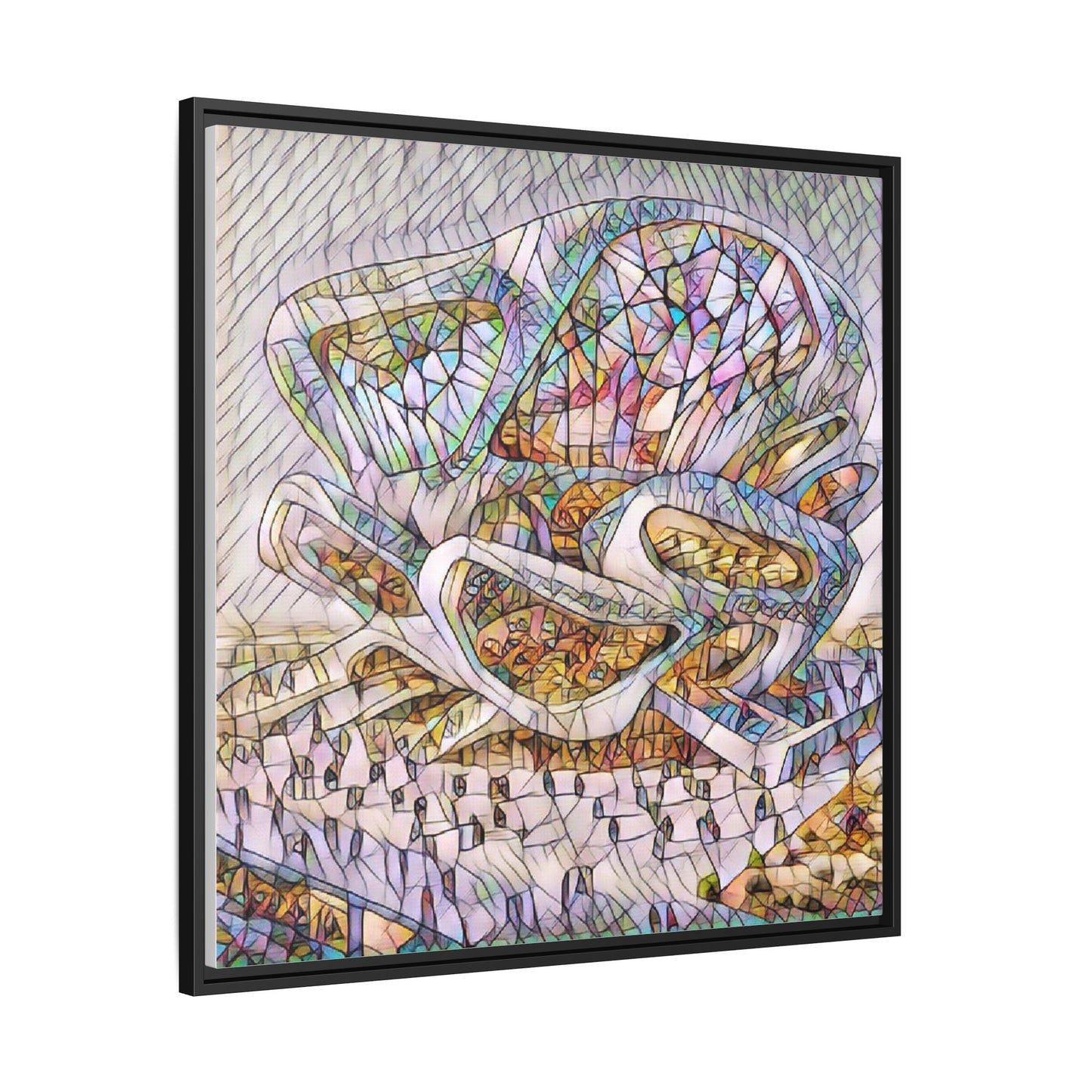 Abstract Colorful Sculpture Matte Canvas Framed Wall Art