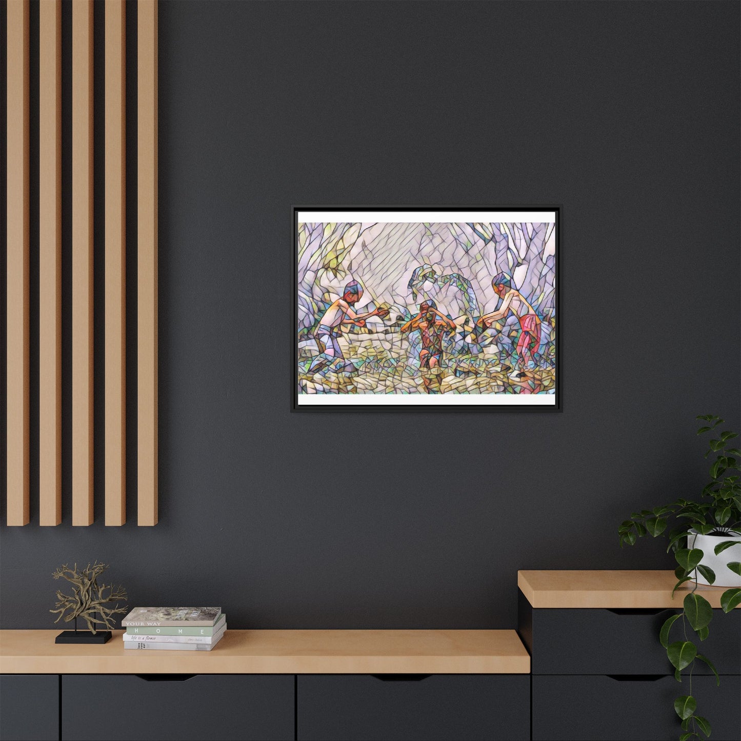Matte Canvas, Framed (Multi-color)
