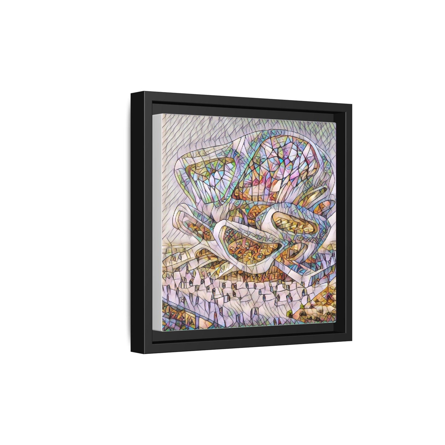 Abstract Colorful Sculpture Matte Canvas Framed Wall Art