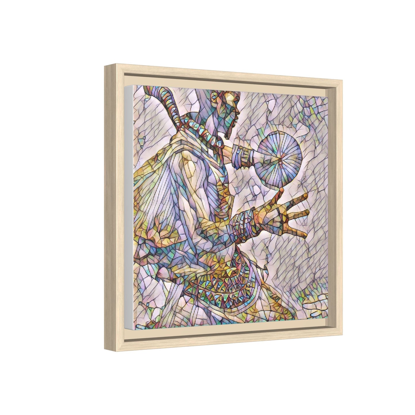 Tribal Shaman Art Print — Framed Matte Canvas Wall Art