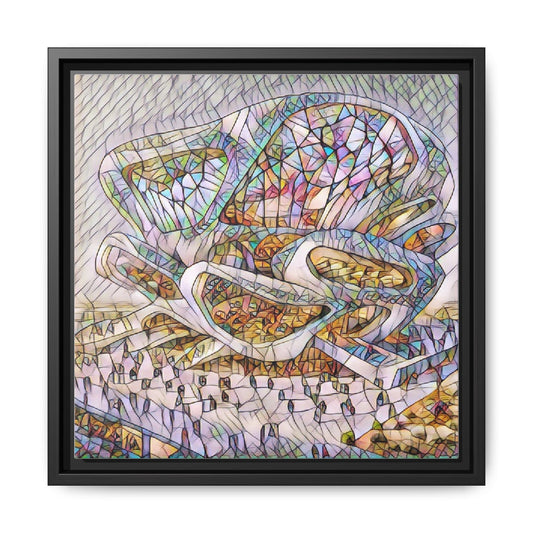 Abstract Colorful Sculpture Matte Canvas Framed Wall Art