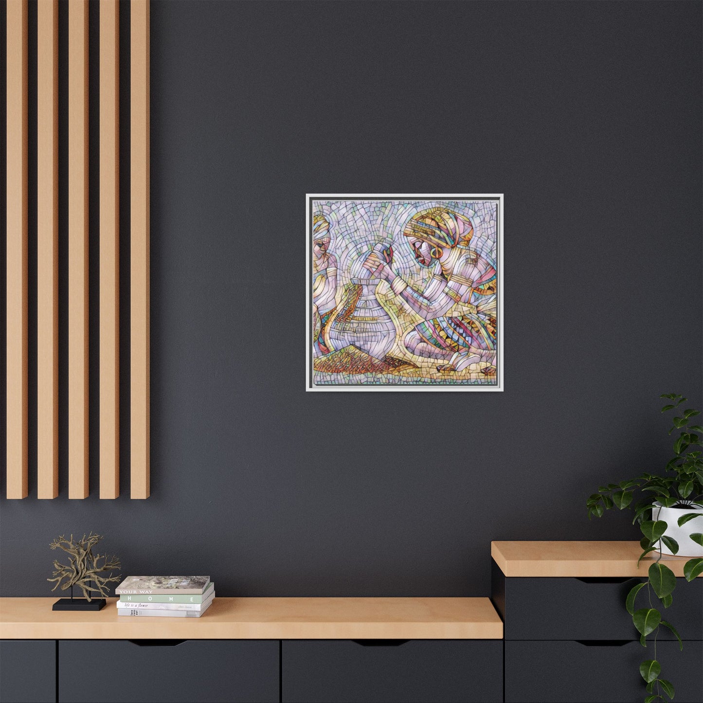 Matte Canvas, Framed (Multi-color)