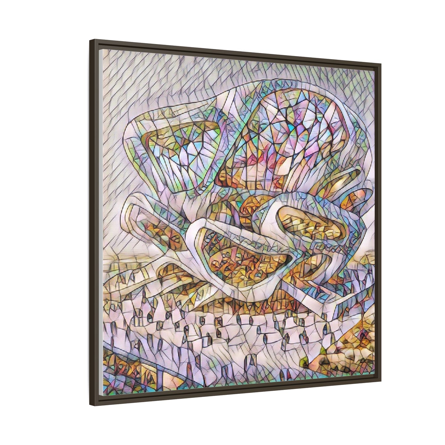 Abstract Colorful Sculpture Matte Canvas Framed Wall Art